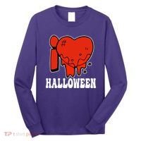 I Love Halloween Creepy Heart Long Sleeve Shirt thumb 0