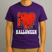 I Love Halloween Creepy Heart T-Shirt thumb 3