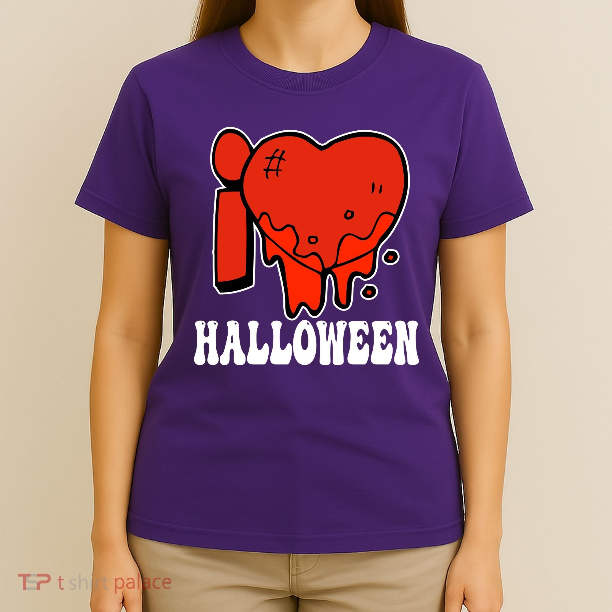 I Love Halloween Creepy Heart T-Shirt