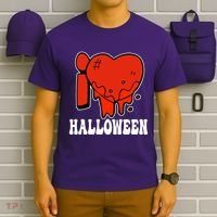 I Love Halloween Creepy Heart T-Shirt thumb 6
