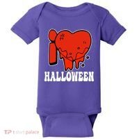I Love Halloween Creepy Heart Baby Bodysuit thumb 0