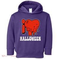 I Love Halloween Creepy Heart Toddler Hoodie thumb 0