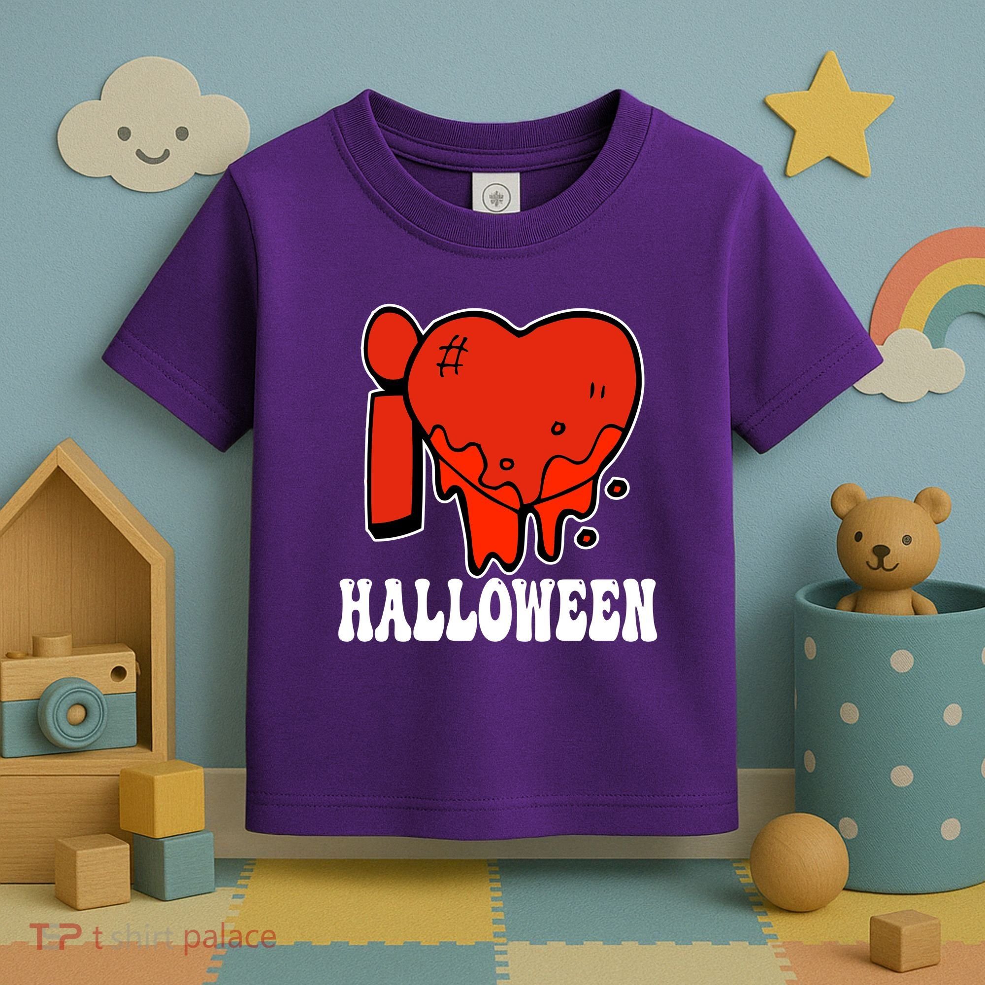 I Love Halloween Creepy Heart Toddler T-Shirt
