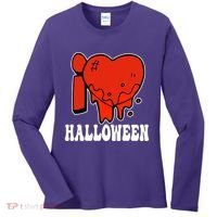I Love Halloween Creepy Heart Women's Long Sleeve Shirt thumb 0