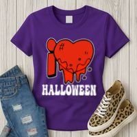 I Love Halloween Creepy Heart Women's T-Shirt thumb 3
