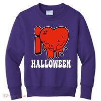 I Love Halloween Creepy Heart Kids Sweatshirt thumb 0