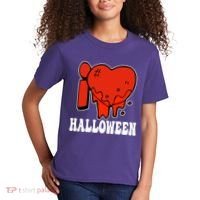I Love Halloween Creepy Heart Kids T-Shirt thumb 2