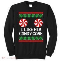 I Like His Candy Cane Christmas Sweater Couples Matching Sweatshirt thumb 0