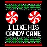 I Like His Candy Cane Christmas Sweater Couples Matching Coffee Mug thumb 5