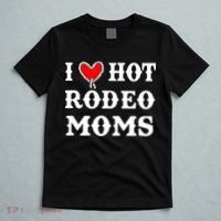 I Love Hot Rodeo Moms Funny Saying Cowboy Western Rodeo T-Shirt thumb 5