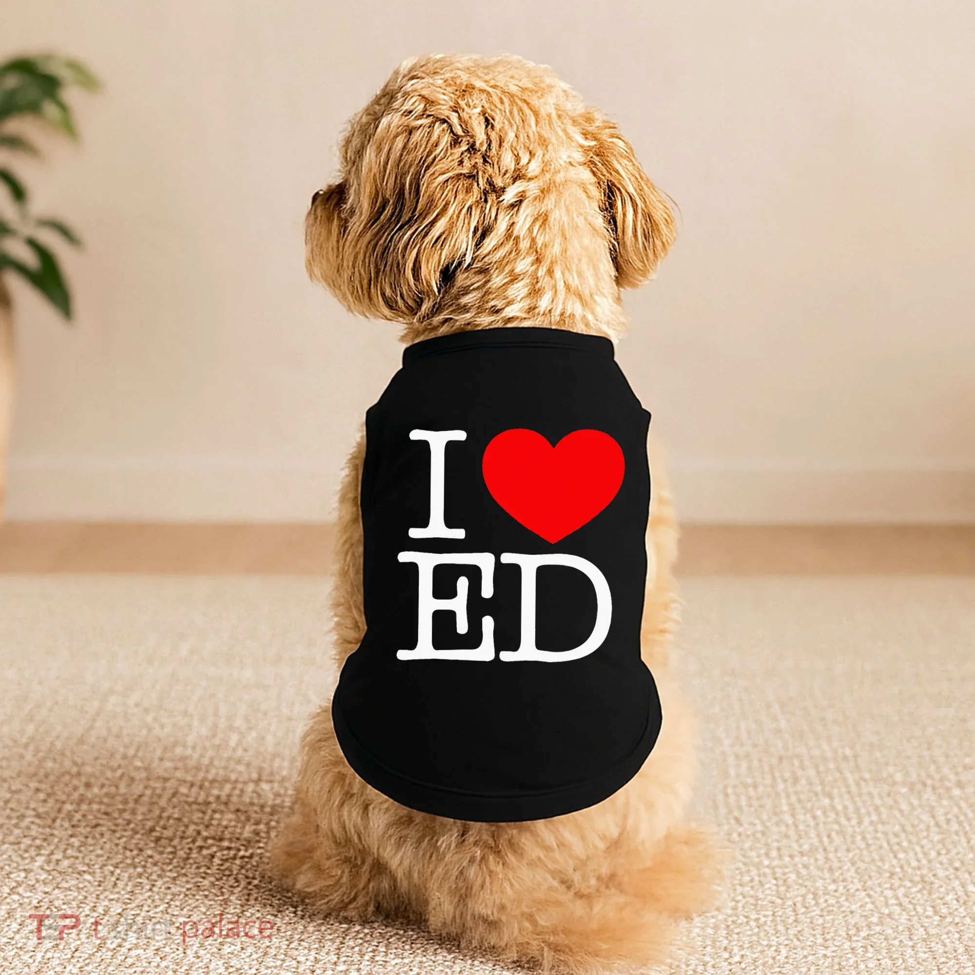 I Love Heart ED Doggie Tank