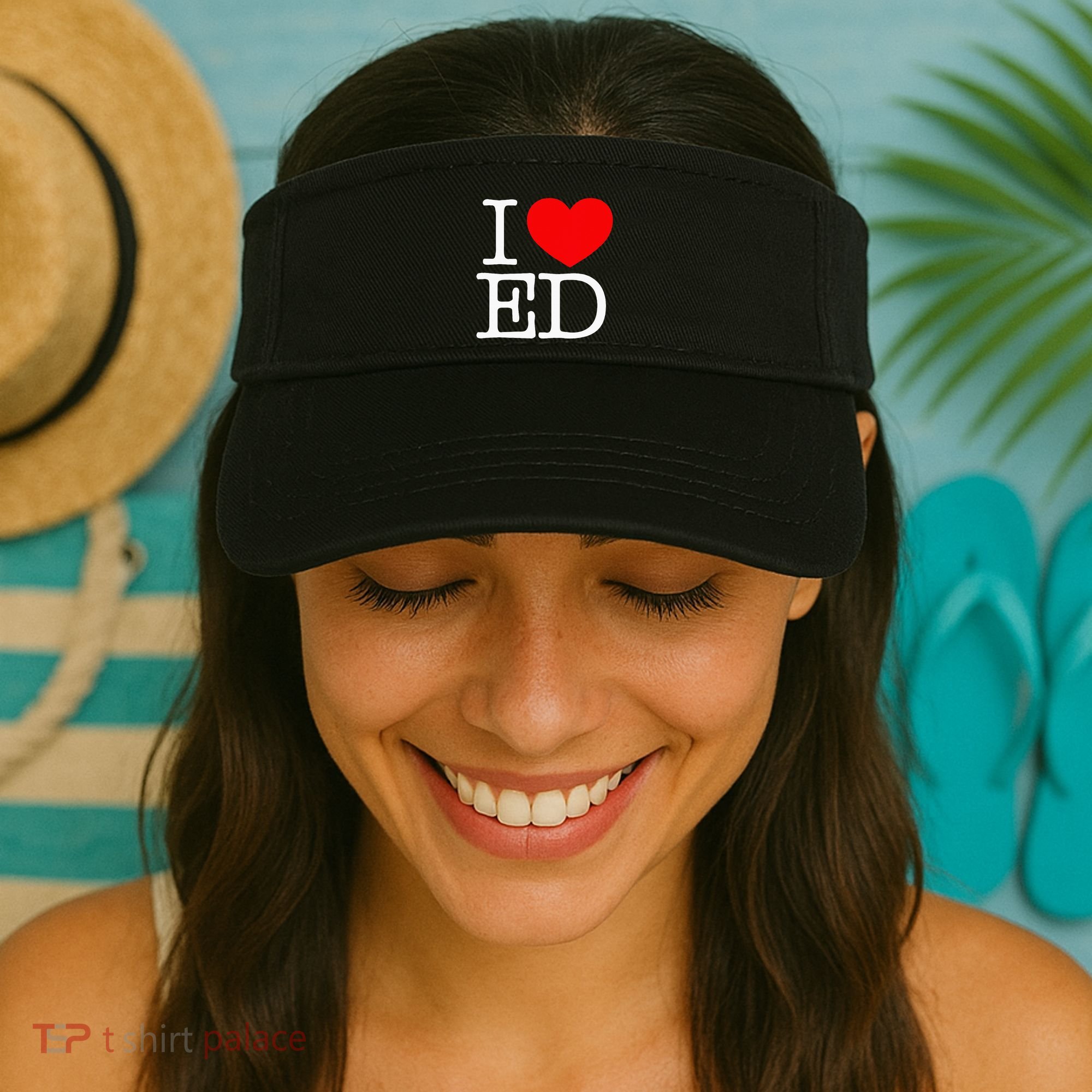I Love Heart ED Visor