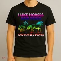 I Like Horse And Dogs And Maybe 3 People Cute Gift T-Shirt thumb 3