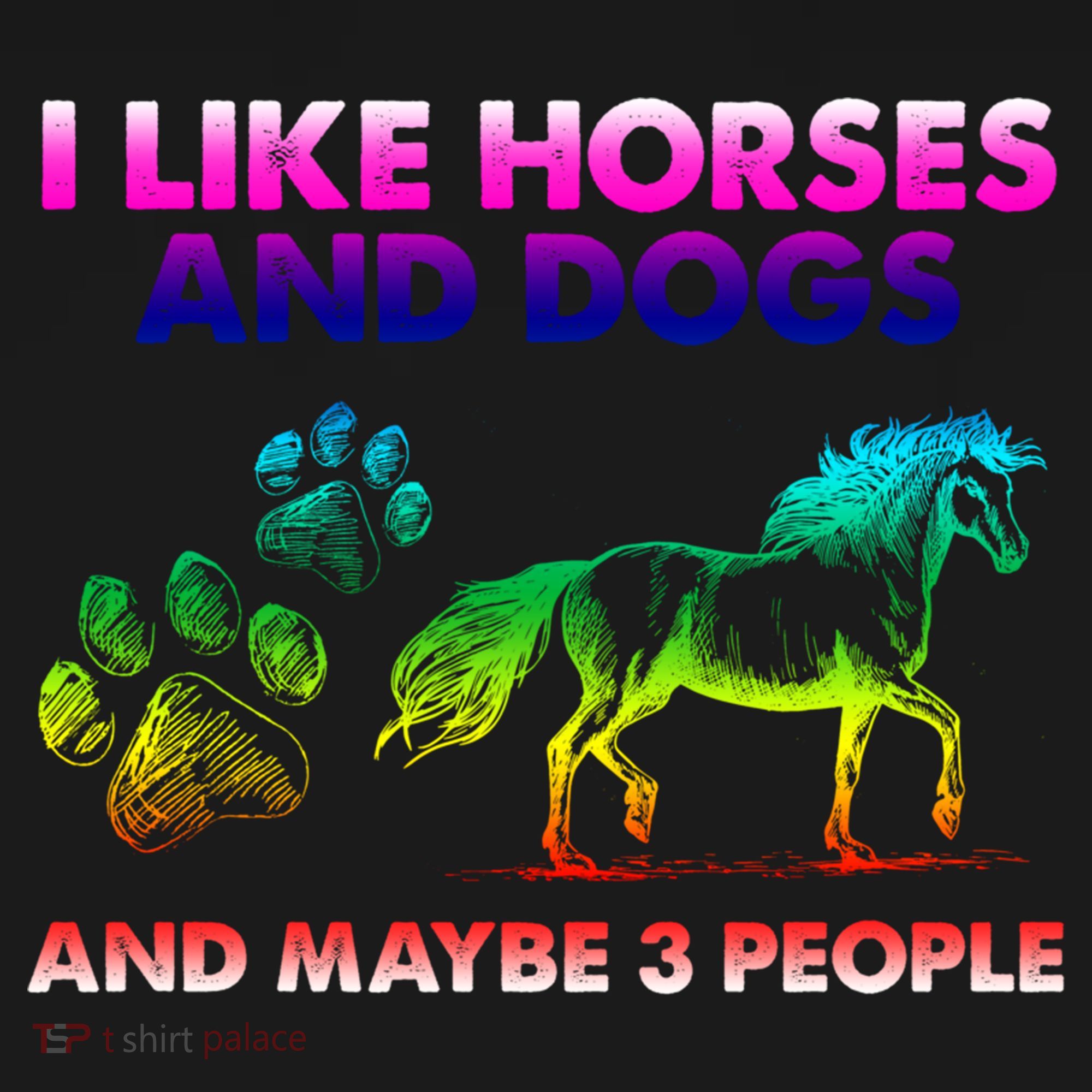 I Like Horse And Dogs And Maybe 3 People Cute Gift Polo