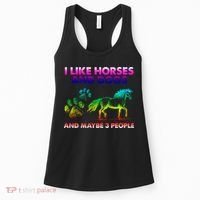 I Like Horse And Dogs And Maybe 3 People Cute Gift Women's Tank Top thumb 0
