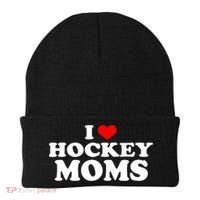 I Love Hockey Moms Funny Christmas Gift Beanie thumb 0