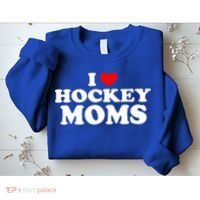 I Love Hockey Moms Funny Christmas Gift Sweatshirt thumb 2