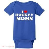 I Love Hockey Moms Funny Christmas Gift Baby Bodysuit thumb 0