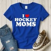 I Love Hockey Moms Funny Christmas Gift Women's T-Shirt thumb 3