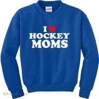 I Love Hockey Moms Funny Christmas Gift Kids Sweatshirt thumb 0