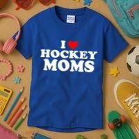 I Love Hockey Moms Funny Christmas Gift Kids T-Shirt thumb 3