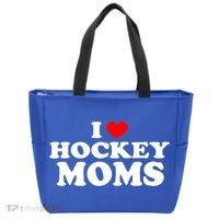 I Love Hockey Moms Funny Christmas Gift Tote Bag thumb 0