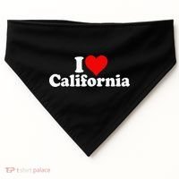 I LOVE HEART CALIFORNIA CALI STAT USA-Made Doggie Bandana thumb 0