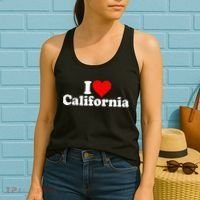 I LOVE HEART CALIFORNIA CALI STAT Women's Tank Top thumb 2