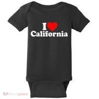 I LOVE HEART CALIFORNIA CALI STAT Baby Bodysuit thumb 0
