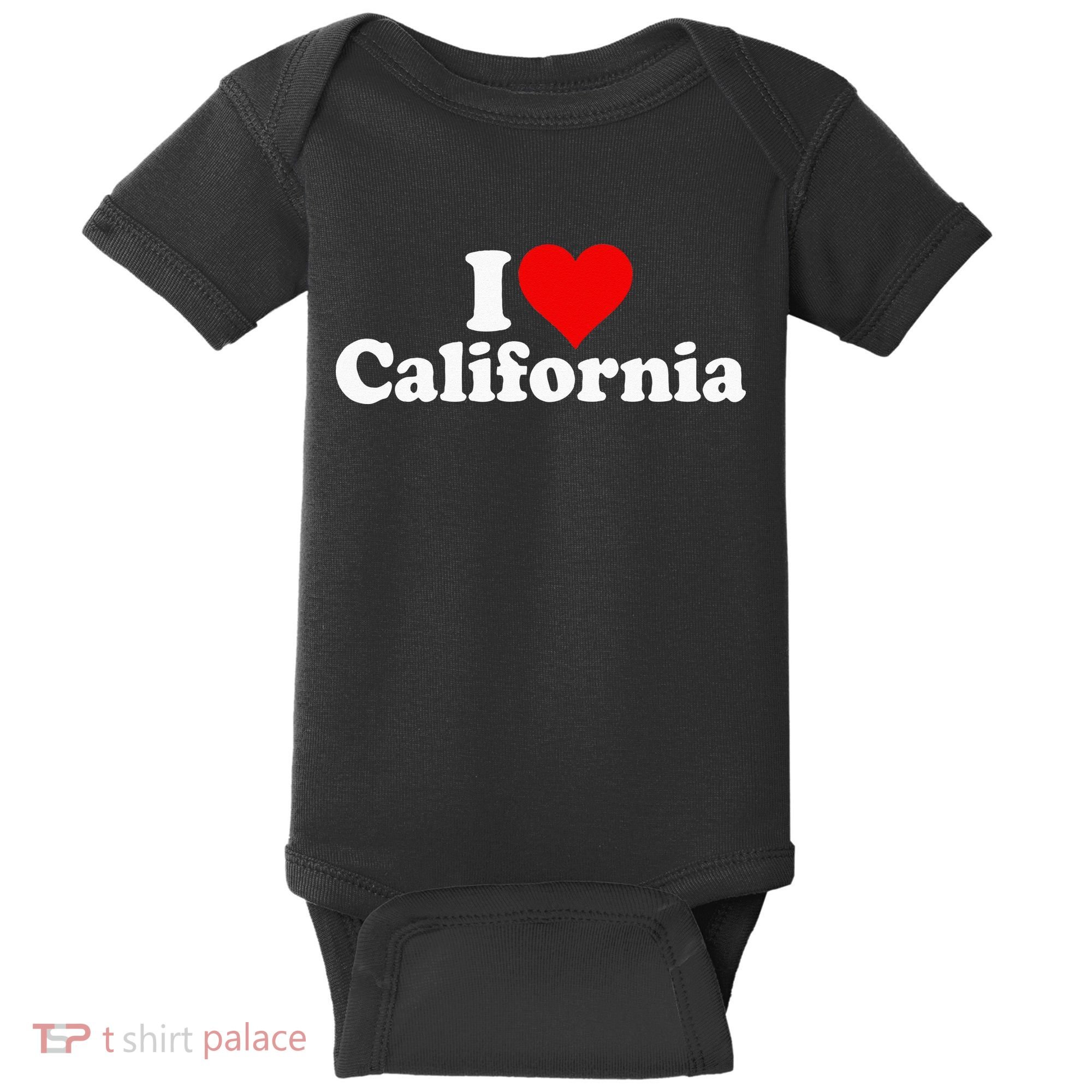 I LOVE HEART CALIFORNIA CALI STAT Baby Bodysuit