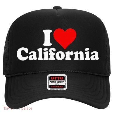 I LOVE HEART CALIFORNIA CALI STAT Hat