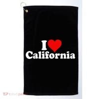 I LOVE HEART CALIFORNIA CALI STAT Golf Towel thumb 0