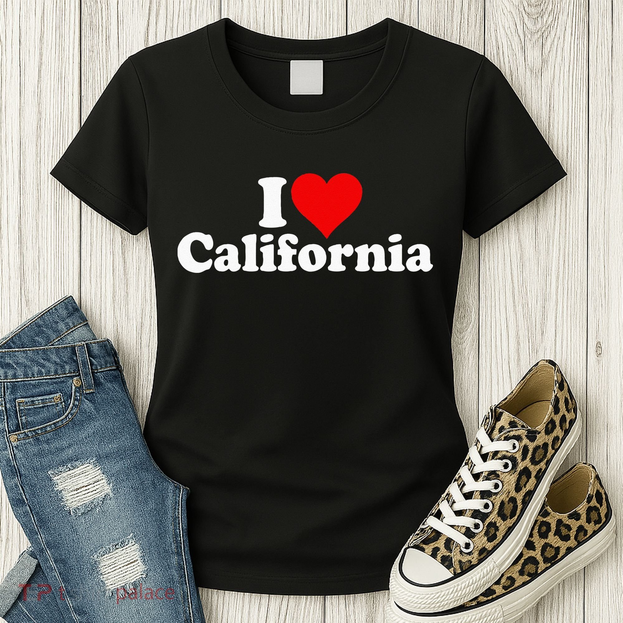 I LOVE HEART CALIFORNIA CALI STAT Women's T-Shirt