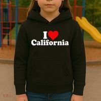 I LOVE HEART CALIFORNIA CALI STAT Kids Hoodie thumb 3