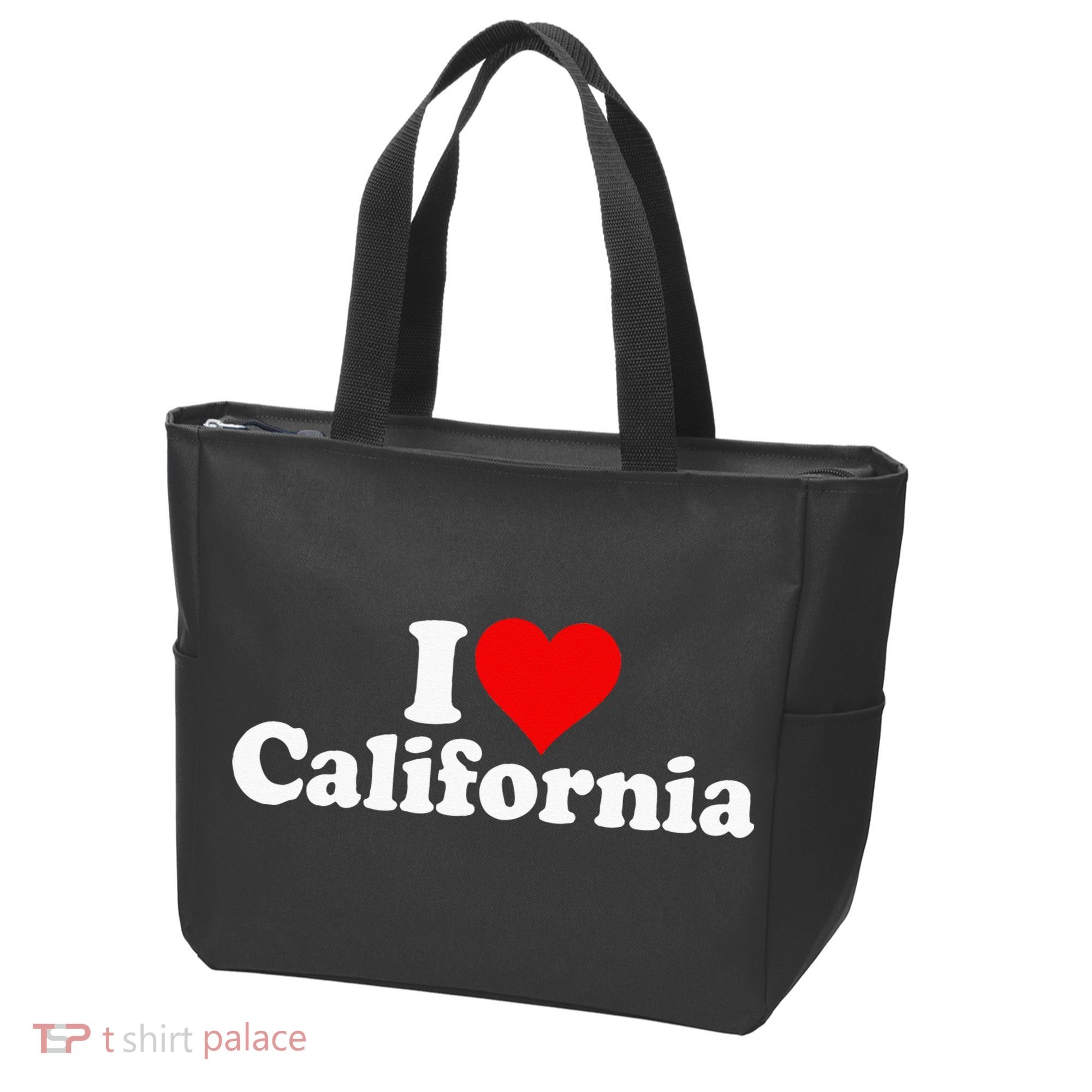 I LOVE HEART CALIFORNIA CALI STAT Tote Bag