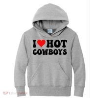 I Love Hot Cowboys Kids Hoodie thumb 0