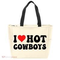 I Love Hot Cowboys Tote Bag thumb 0