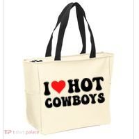 I Love Hot Cowboys Tote Bag thumb 2