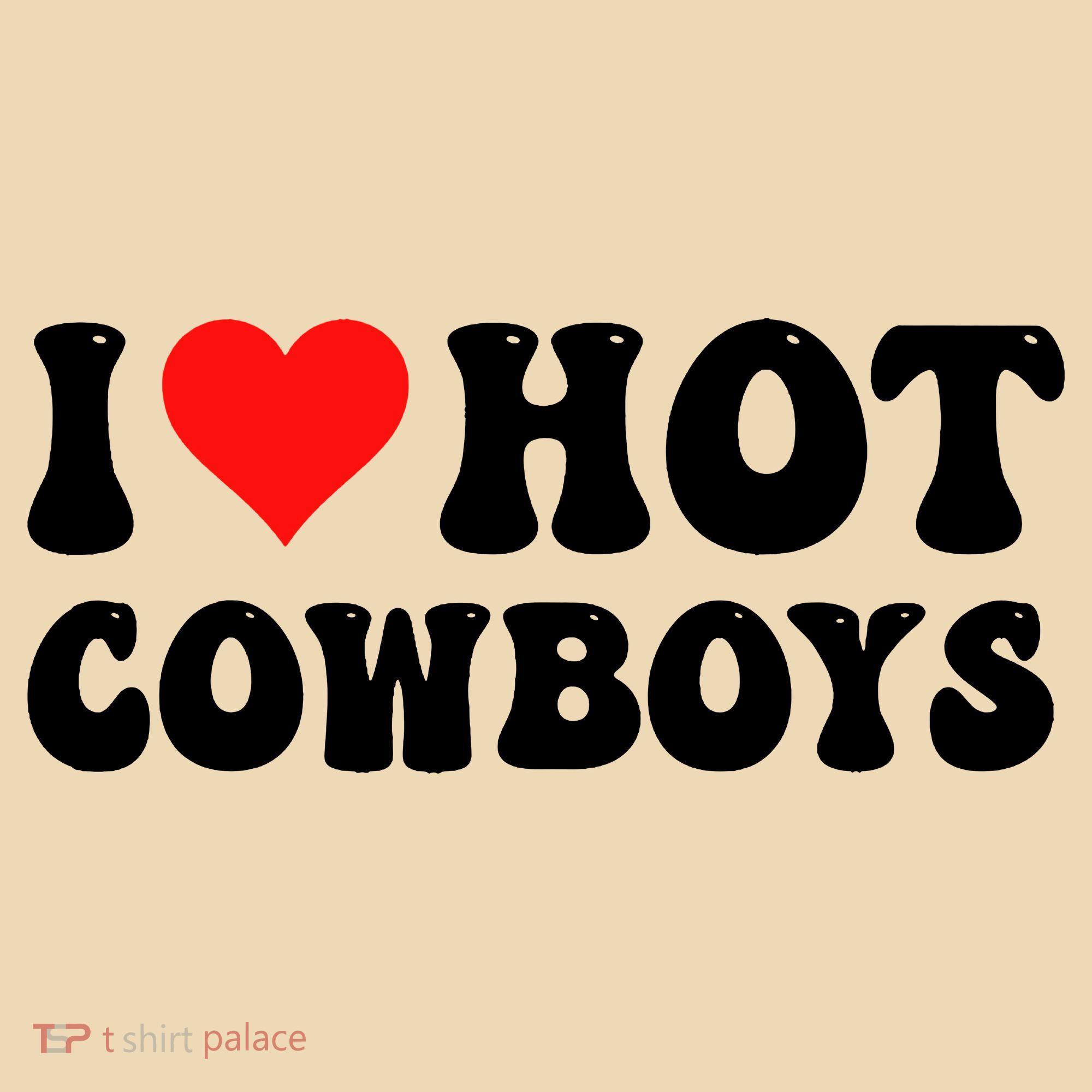 I Love Hot Cowboys Tote Bag