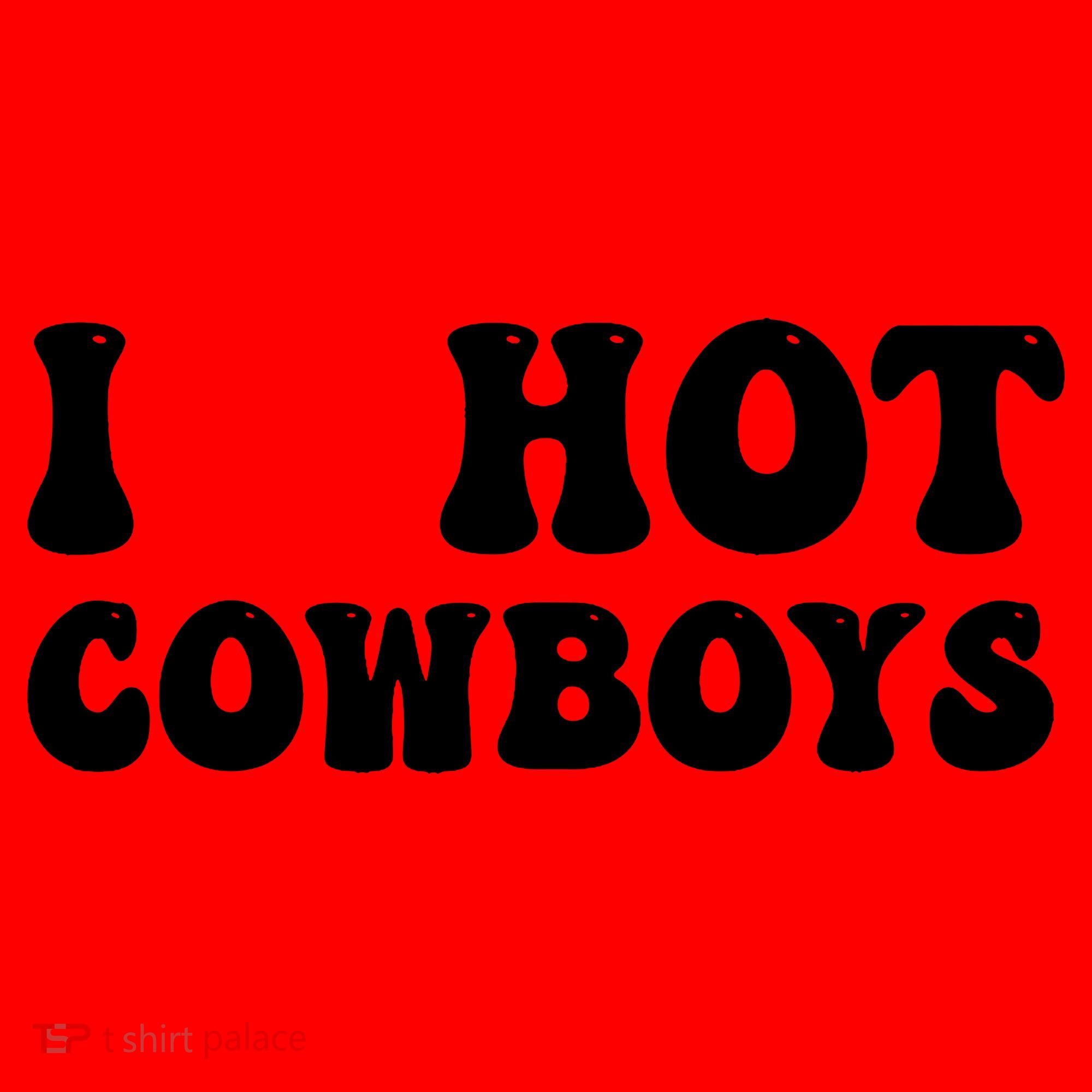I Love Hot Cowboys Santa Hat