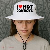 I Love Hot Cowboys Bucket Hat thumb 3