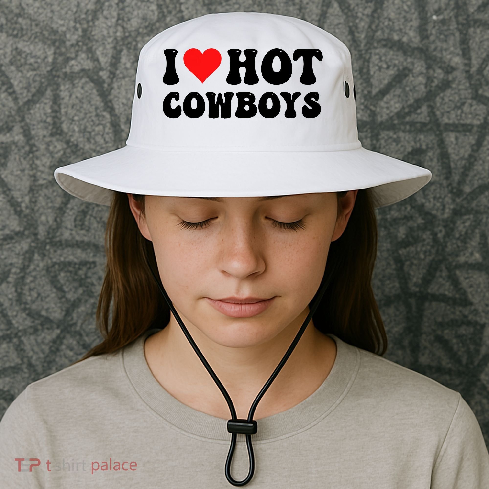 I Love Hot Cowboys Bucket Hat