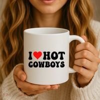 I Love Hot Cowboys Coffee Mug thumb 3
