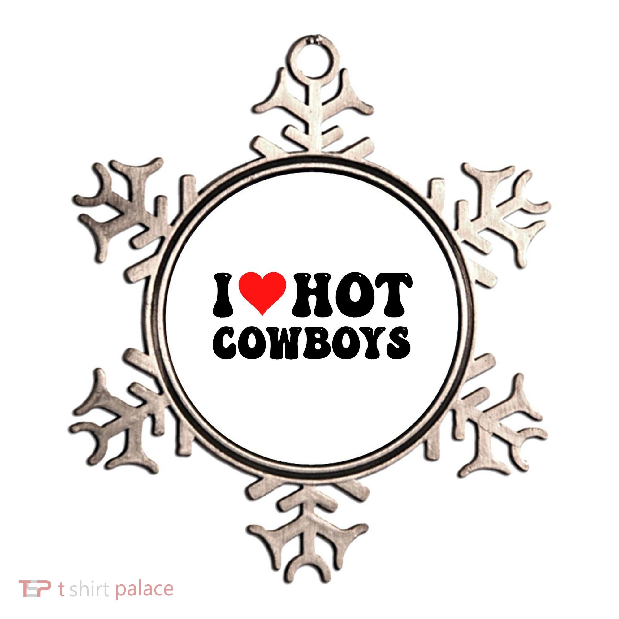 I Love Hot Cowboys Ornament