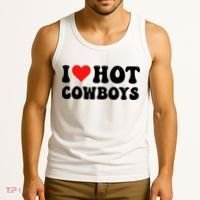I Love Hot Cowboys Tank Top thumb 3