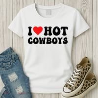I Love Hot Cowboys Women's T-Shirt thumb 3