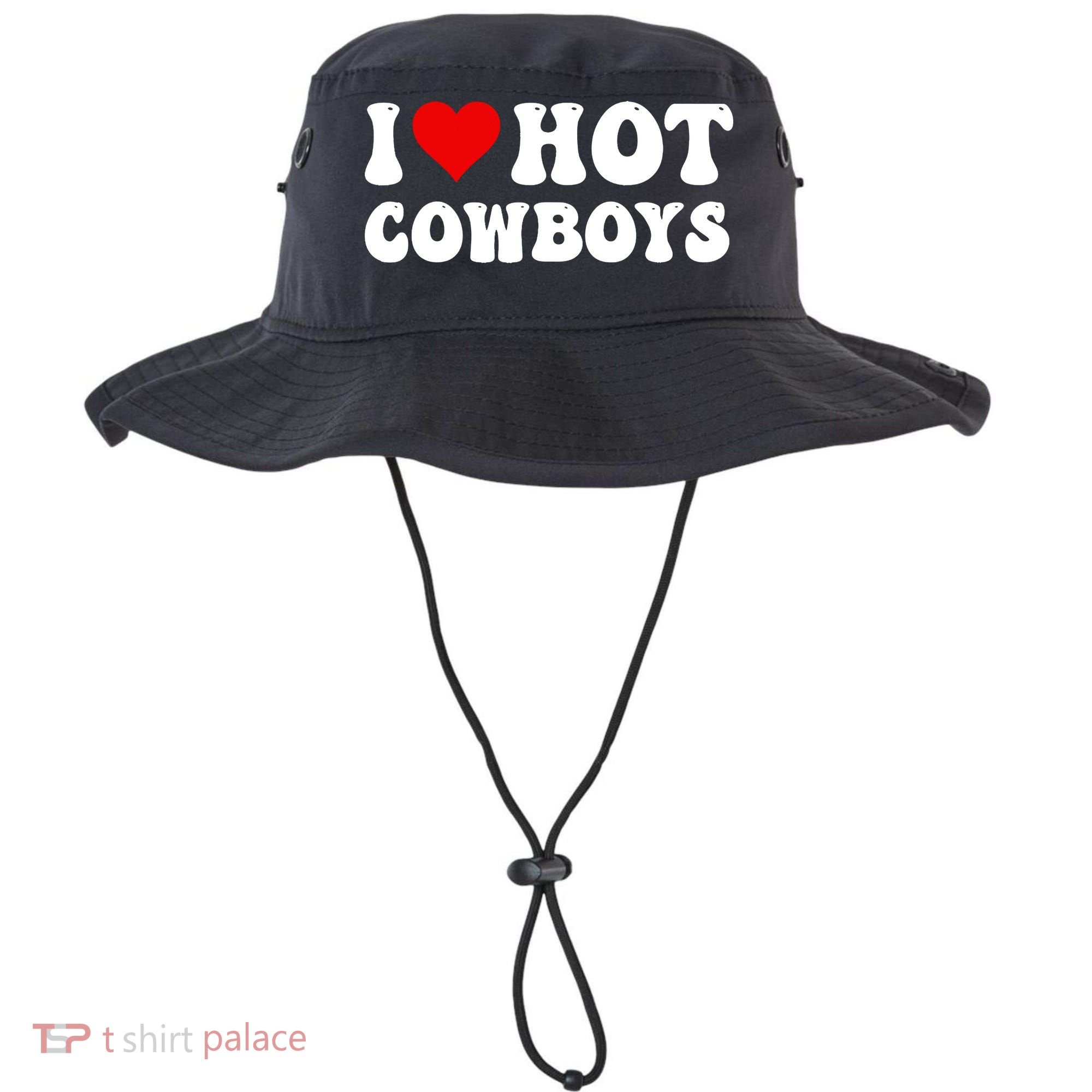I Love Hot Cowboys Bucket Hat