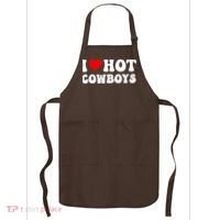 I Love Hot Cowboys Apron thumb 0