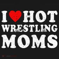 I Love Hot Wrestling Moms Cute Red Heart Love Moms Wrestler T-Shirt thumb 7