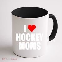 I Love Hockey Moms Cool Gift Coffee Mug thumb 1